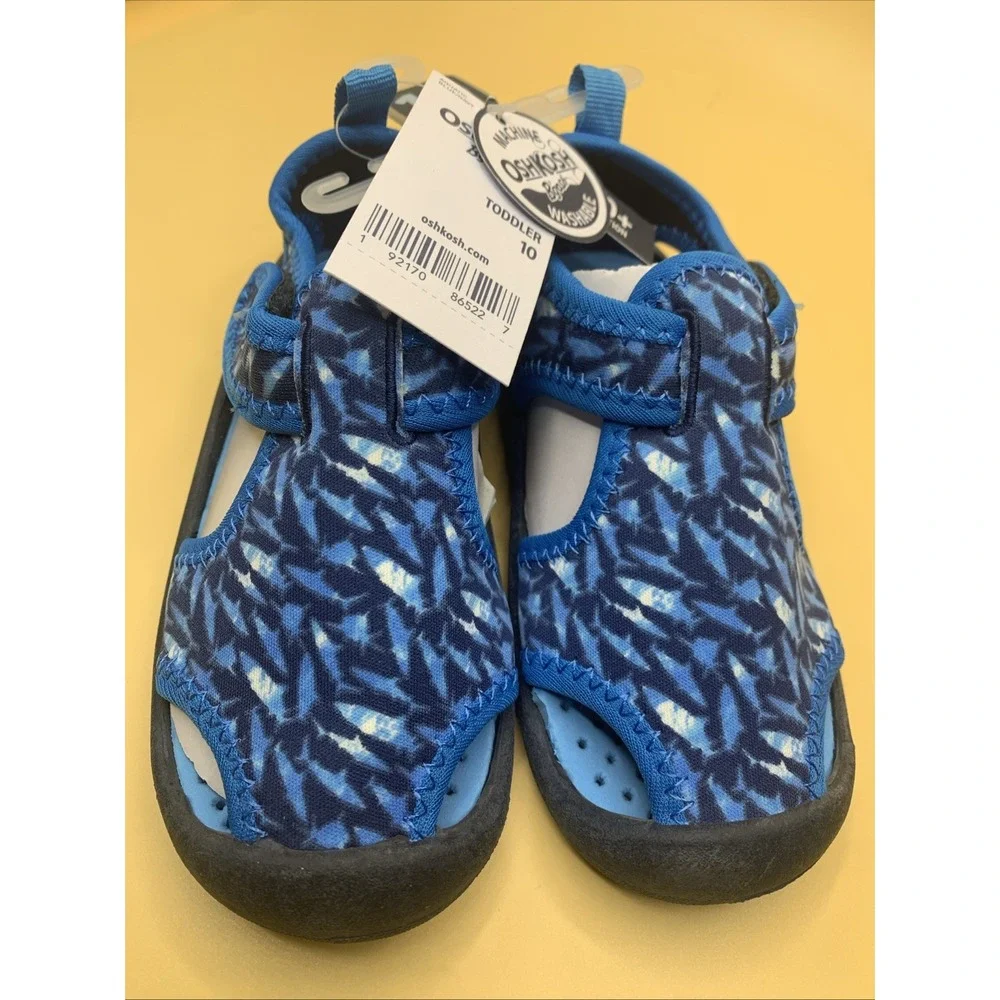 OshKosh B'gosh Machine Washable Blue Aqua Water Play Shoes Unisex Toddler 10 NEW